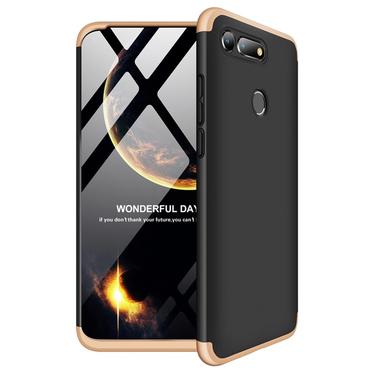 GKK Detachable 3-Piece Matte Hard PC Case for Huawei Honor View 20 / Honor V20 - Gold / Black-1