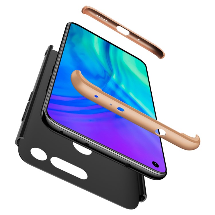 GKK Detachable 3-Piece Matte Hard PC Case for Huawei Honor View 20 / Honor V20 - Gold / Black-2