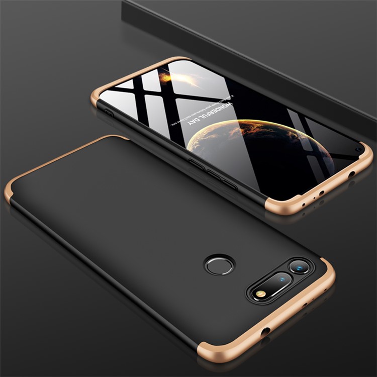 GKK Detachable 3-Piece Matte Hard PC Case for Huawei Honor View 20 / Honor V20 - Gold / Black-4