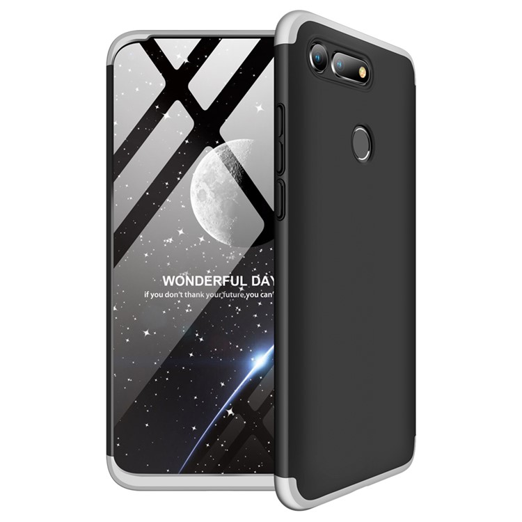 GKK Detachable 3-Piece Matte Hard PC Case for Huawei Honor View 20 / Honor V20 - Silver / Black-1