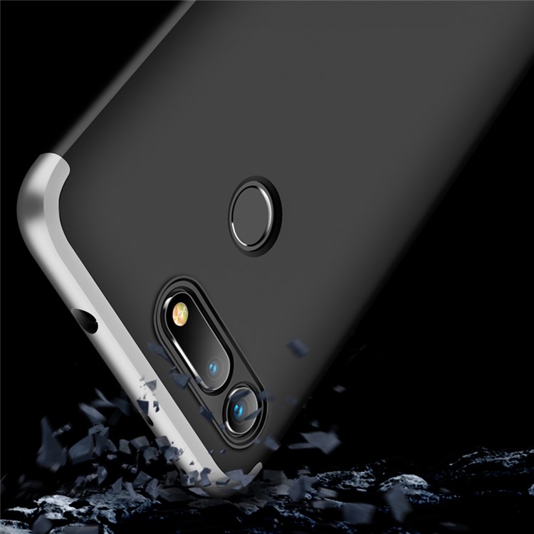 GKK Detachable 3-Piece Matte Hard PC Case for Huawei Honor View 20 / Honor V20 - Silver / Black-3