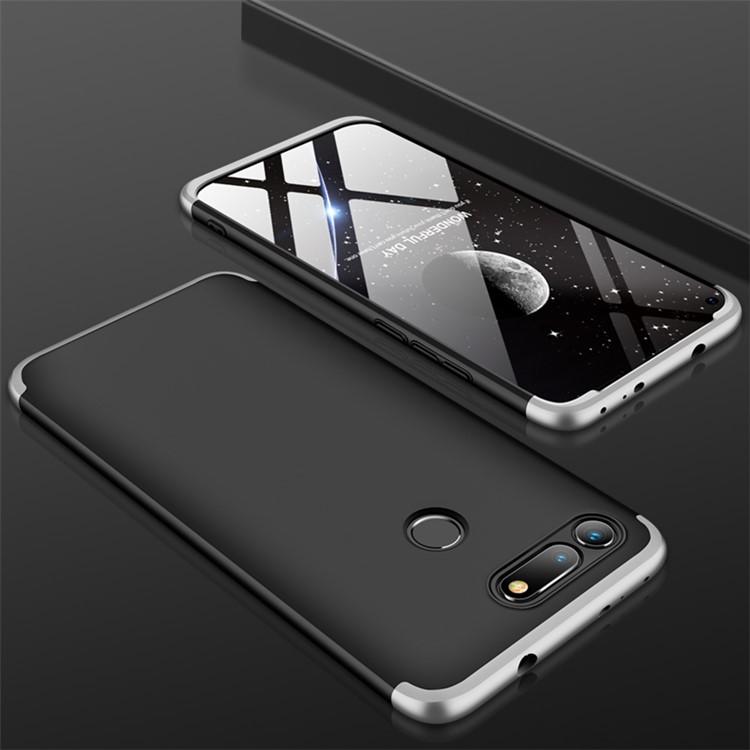 GKK Detachable 3-Piece Matte Hard PC Case for Huawei Honor View 20 / Honor V20 - Silver / Black-4