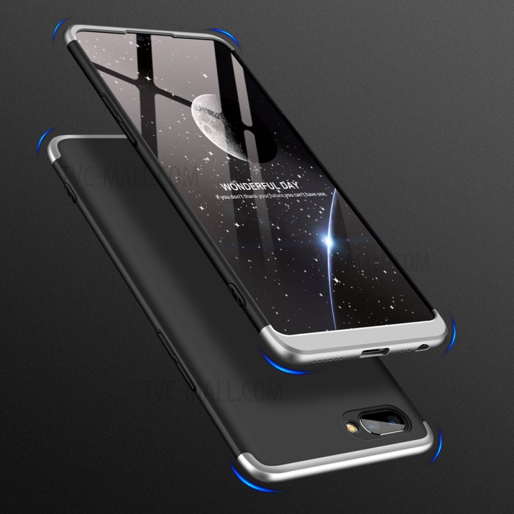 GKK Detachable 3-Piece Matte Hard PC Case for Huawei Honor View 20 / Honor V20 - Silver / Black-5