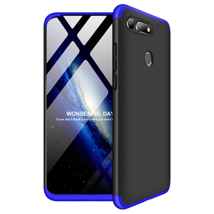 GKK Detachable 3-Piece Matte Hard PC Case for Huawei Honor View 20 / Honor V20 - Blue / Black-1