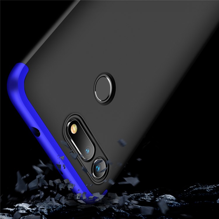 GKK Detachable 3-Piece Matte Hard PC Case for Huawei Honor View 20 / Honor V20 - Blue / Black-3