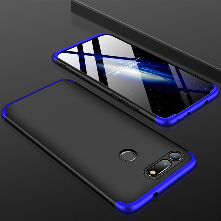 GKK Detachable 3-Piece Matte Hard PC Case for Huawei Honor View 20 / Honor V20 - Blue / Black-4