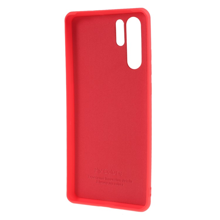 Liquid Silicone Soft Cell Phone Case for Huawei P30 Pro - Red-3