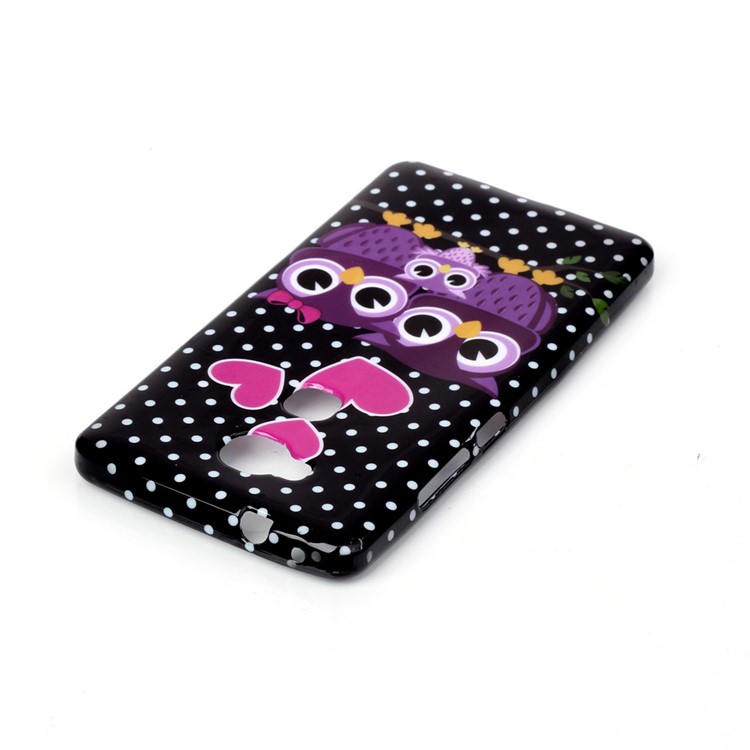 Pattern Printing TPU Phone Back Shell Cover for Huawei Huawei Honor Play 5X / Honor 5X - Intimate Owl Family-3
