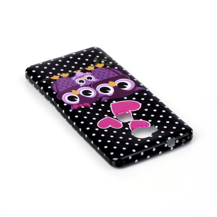 Pattern Printing TPU Phone Back Shell Cover for Huawei Huawei Honor Play 5X / Honor 5X - Intimate Owl Family-4