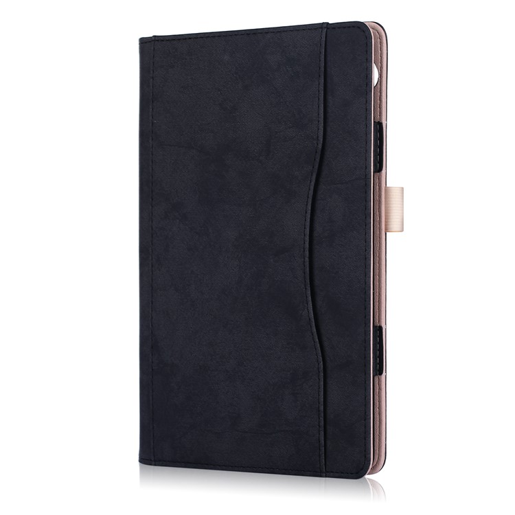 Front Pocket PU Leather Smart Cover with Stand for Huawei MediaPad T5 10/MediaPad M5 lite 10 - Black-2