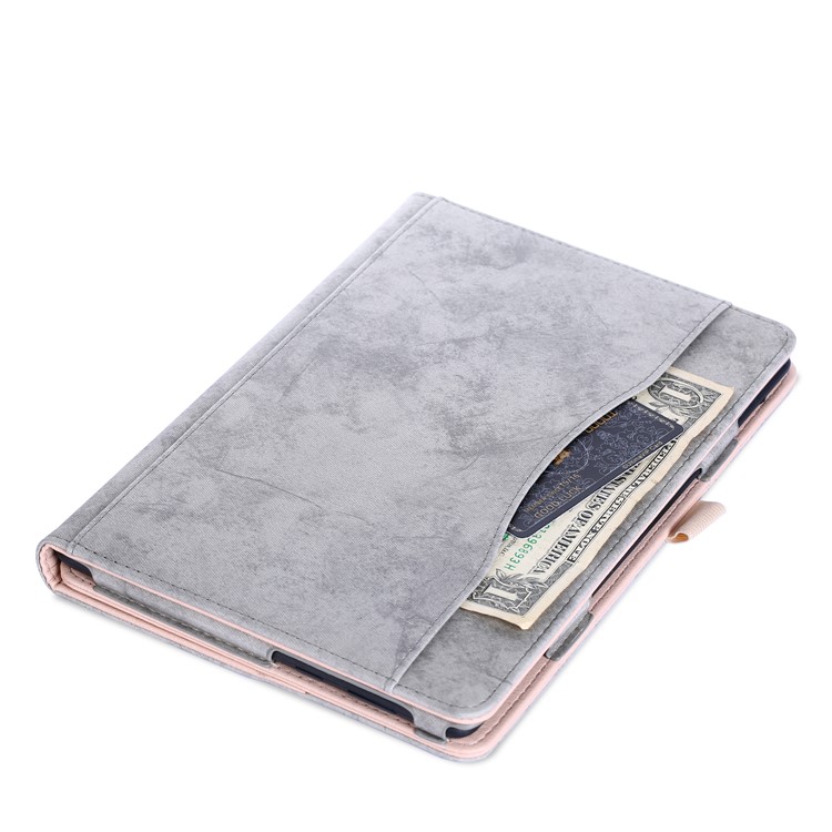 Front Pocket PU Leather Smart Cover with Stand for Huawei MediaPad T5 10/MediaPad M5 lite 10 - Grey-4