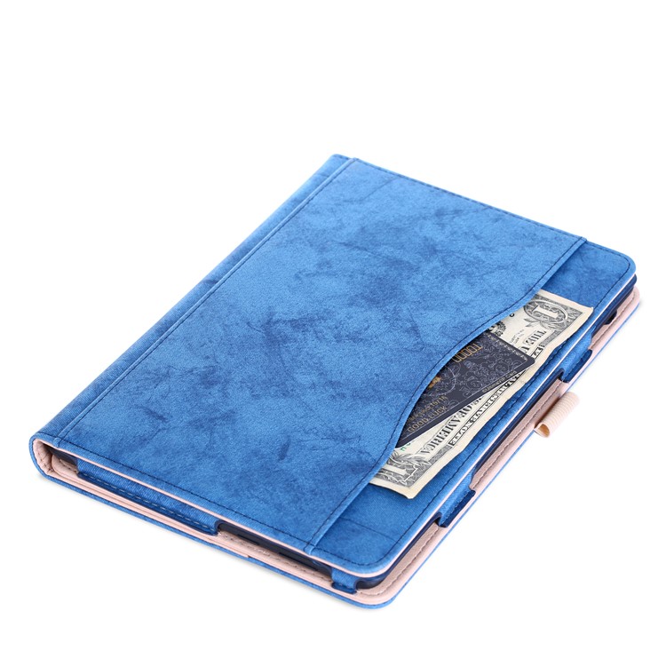 Front Pocket PU Leather Smart Cover with Stand for Huawei MediaPad T5 10/MediaPad M5 lite 10 - Blue-5