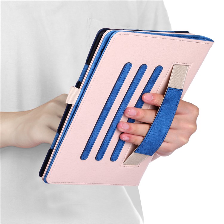 Front Pocket PU Leather Smart Cover with Stand for Huawei MediaPad T5 10/MediaPad M5 lite 10 - Blue-7