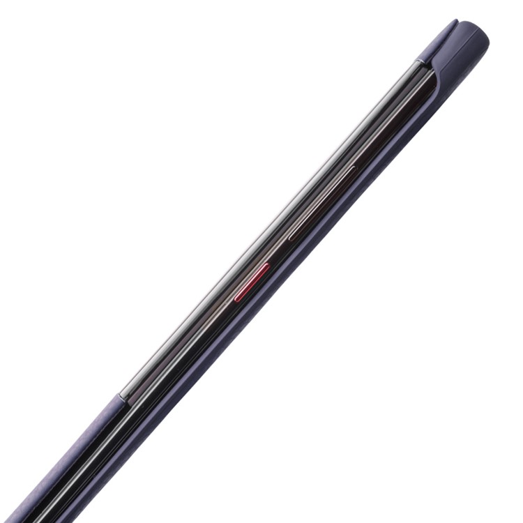 QIALINO Litchi Textura Genuína Shell Telefone De Couro Com Janela De Visualização Para Huawei Mate 20 Pro - Azul-5