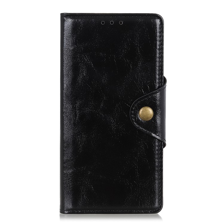 Textured PU Leather Wallet Stand Phone Case for Huawei Y6 Pro (2019) - Black-2