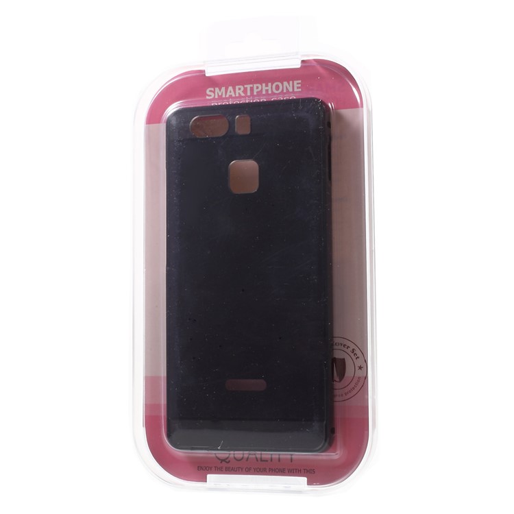 For Huawei P9 Slide-on Metal Bumper Brushed Acrylic Back Case - Black-10