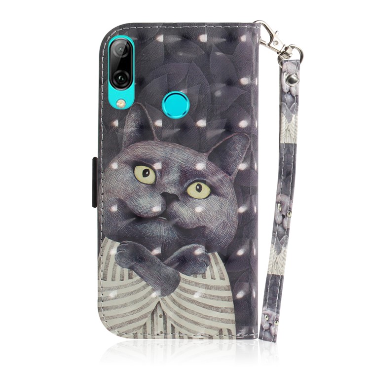 Pattern Printing Light Spot Decor Leather Wallet Case for Huawei P Smart (2019) - Cartoon Pattern-3