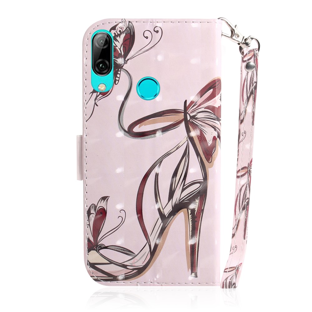 Pattern Printing Light Spot Decor Leather Wallet Case for Huawei P Smart (2019) - High-heeled Shoes-3