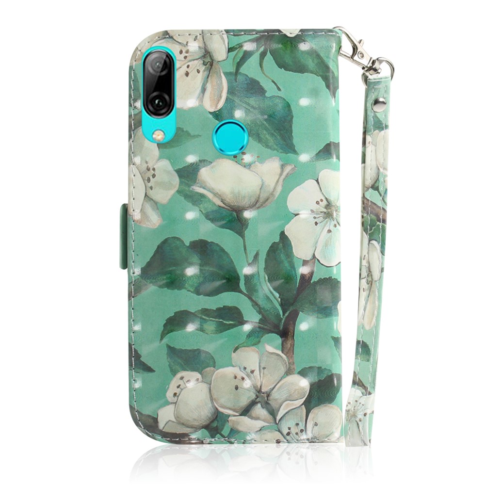 Pattern Printing Light Spot Decor Leather Wallet Case for Huawei P Smart (2019) - Beautiful Flowers-3