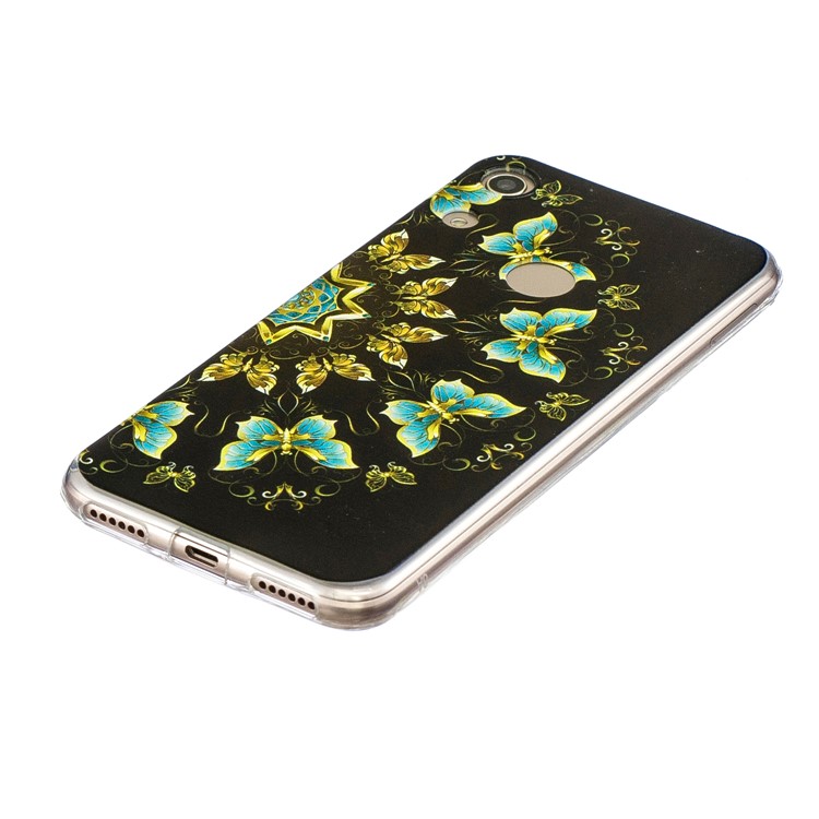 Pattern Printing TPU Back Case for Huawei Honor 8A - Colorized Butterfly-3