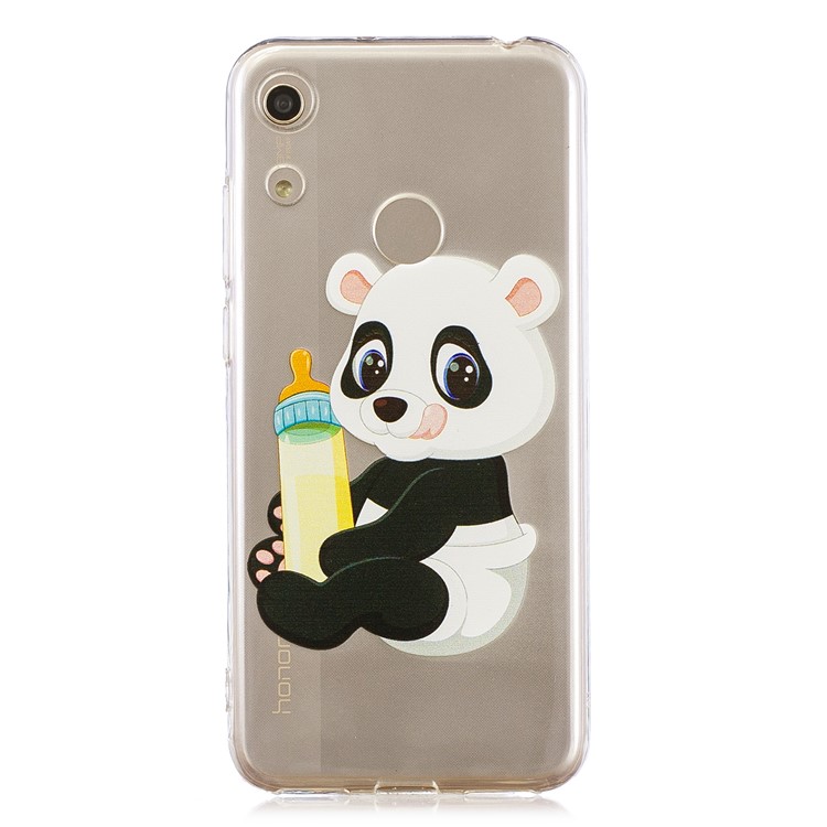 Pattern Printing TPU Back Case for Huawei Honor 8A - Panda Holding a Bottle-2