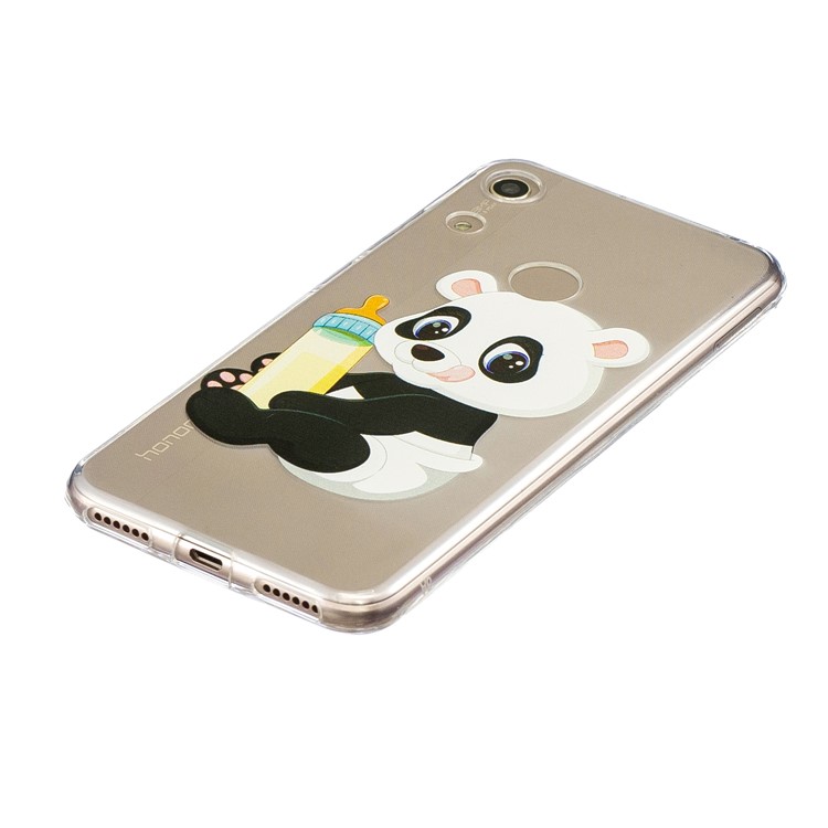 Pattern Printing TPU Back Case for Huawei Honor 8A - Panda Holding a Bottle-3
