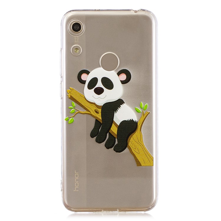 Pattern Printing TPU Back Case for Huawei Honor 8A - Panda Climbing Tree-2