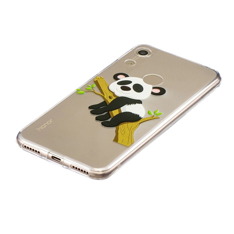 Pattern Printing TPU Back Case for Huawei Honor 8A - Panda Climbing Tree-3