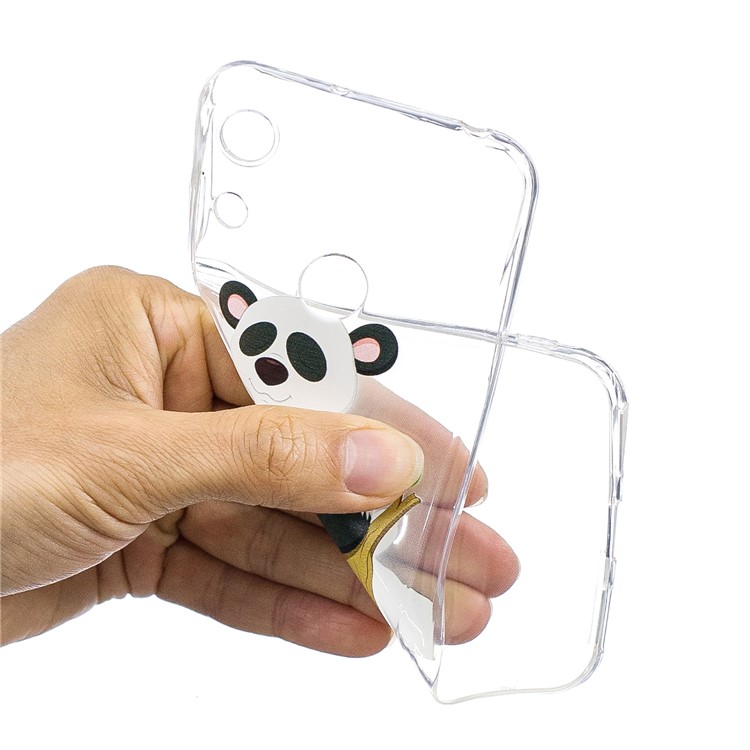 Pattern Printing TPU Back Case for Huawei Honor 8A - Panda Climbing Tree-5