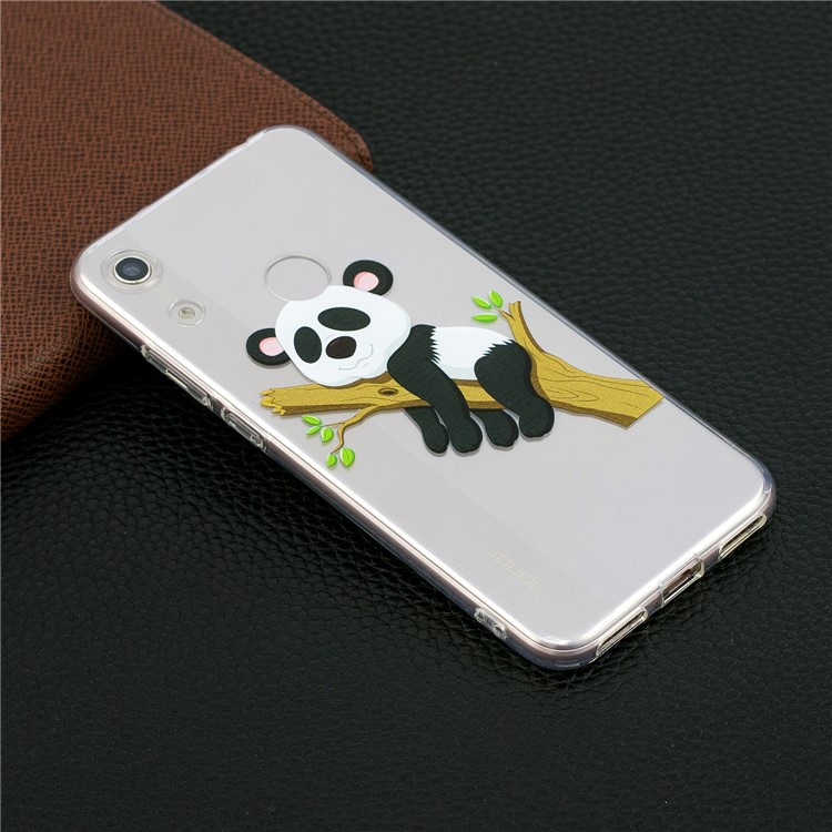 Pattern Printing TPU Back Case for Huawei Honor 8A - Panda Climbing Tree-6