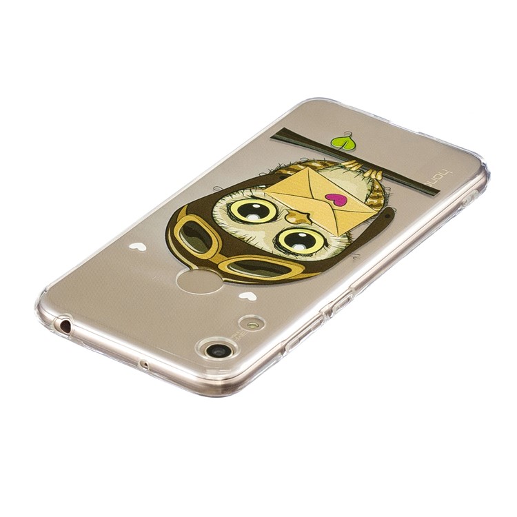 Pattern Printing TPU Back Case for Huawei Honor 8A - Owl Pattern-4