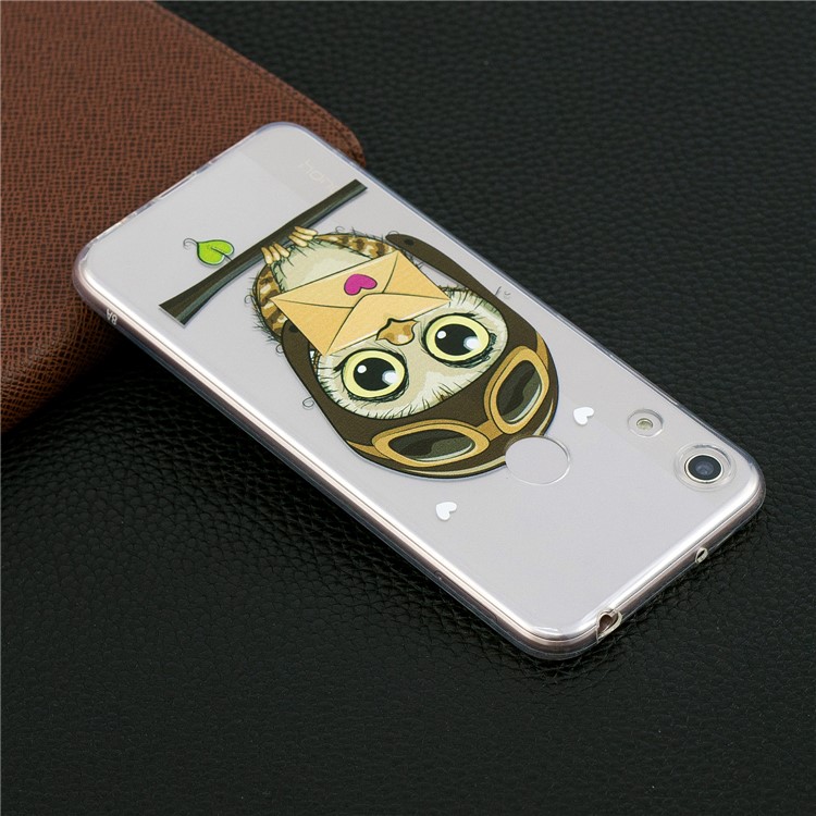 Pattern Printing TPU Back Case for Huawei Honor 8A - Owl Pattern-7