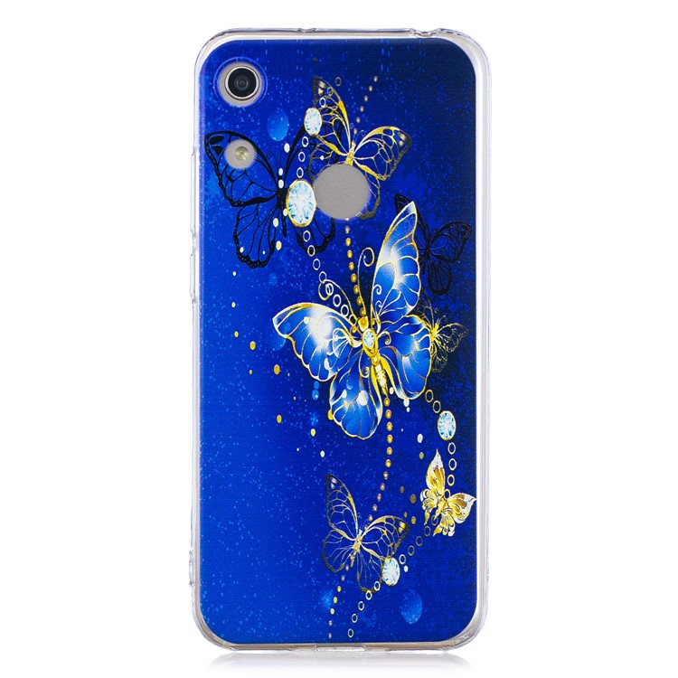 Pattern Printing TPU Back Case for Huawei Honor 8A - Butterfly Pattern-2