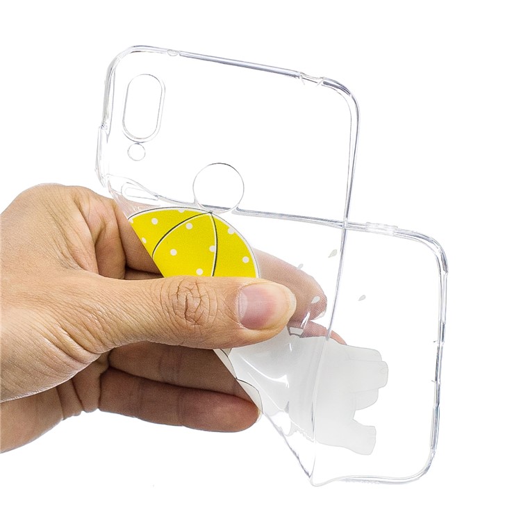 Padrão De Impressão Em TPU Para Huawei Y7 (2019) - Elefante Segurando Um Guarda-chuva-5