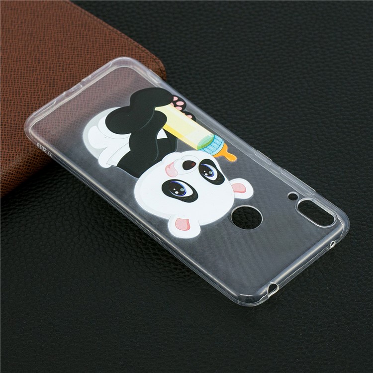 Pattern Printing TPU Case for Huawei Y7 (2019) - Panda Holding a Bottle-7
