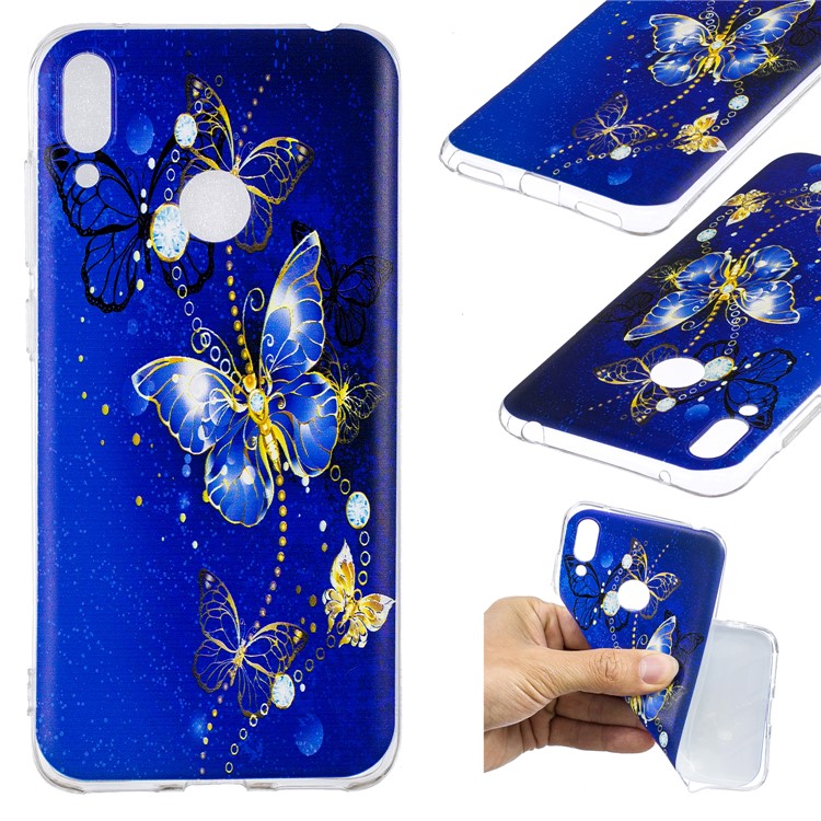 Pattern Printing TPU Case for Huawei Y7 (2019) - Butterfly Pattern-1