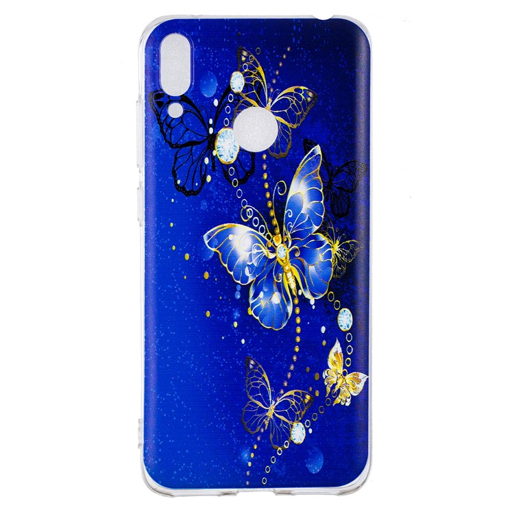 Pattern Printing TPU Case for Huawei Y7 (2019) - Butterfly Pattern-2