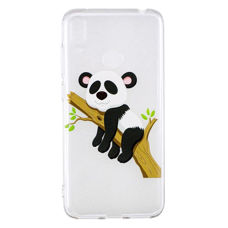 Pattern Printing TPU Case for Huawei Y7 (2019) - Panda Climbing Tree-2