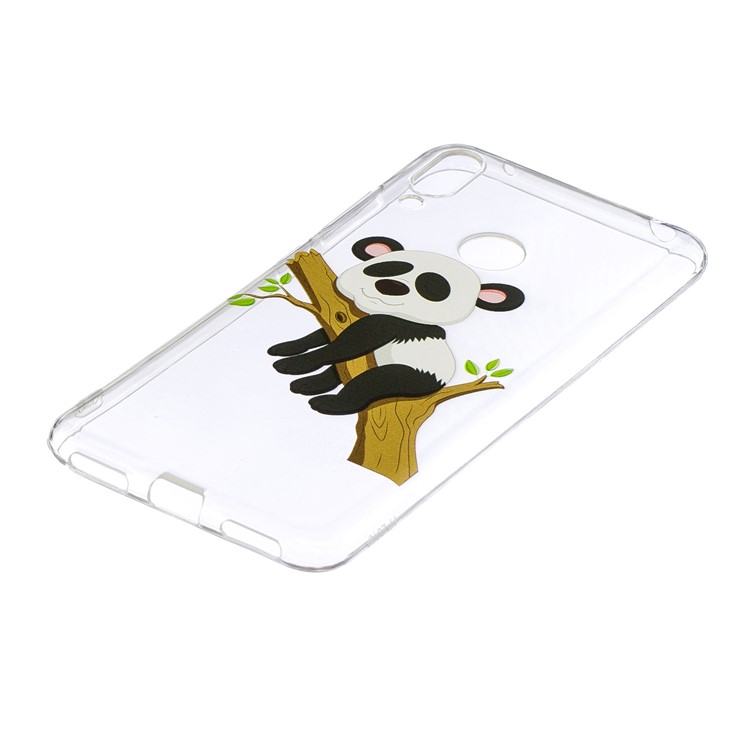 Pattern Printing TPU Case for Huawei Y7 (2019) - Panda Climbing Tree-3
