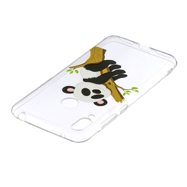 Pattern Printing TPU Case for Huawei Y7 (2019) - Panda Climbing Tree-4