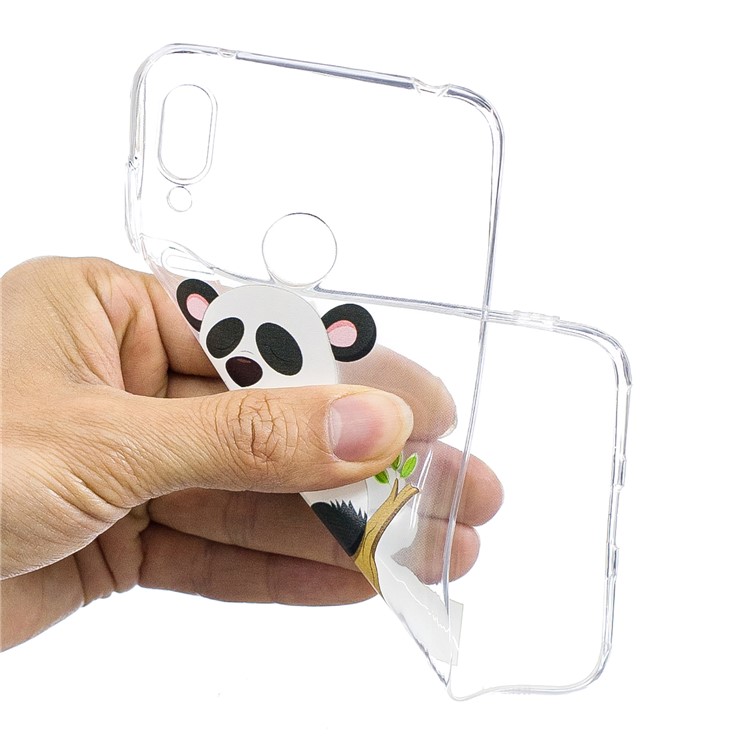 Pattern Printing TPU Case for Huawei Y7 (2019) - Panda Climbing Tree-5