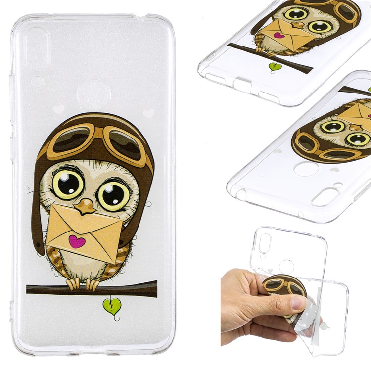 Pattern Printing TPU Case for Huawei Y7 (2019) - Owl Pattern-1