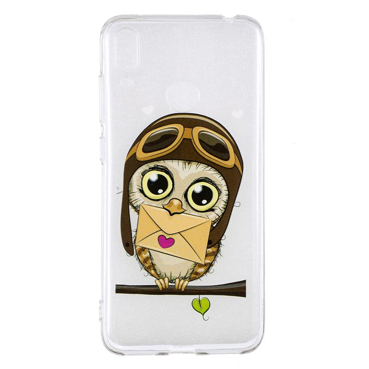 Pattern Printing TPU Case for Huawei Y7 (2019) - Owl Pattern-2