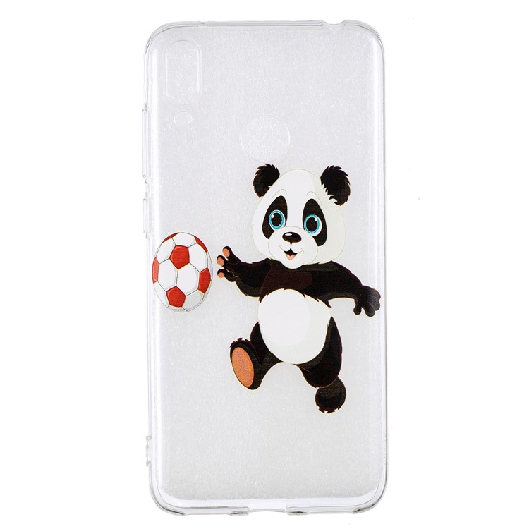 Pattern Printing TPU Case for Huawei Y7 (2019) - Panda Playing Football-2