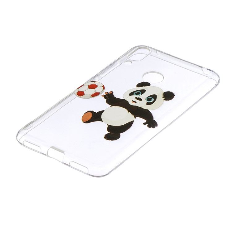 Pattern Printing TPU Case for Huawei Y7 (2019) - Panda Playing Football-3