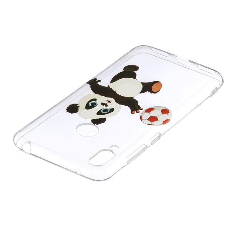 Pattern Printing TPU Case for Huawei Y7 (2019) - Panda Playing Football-4