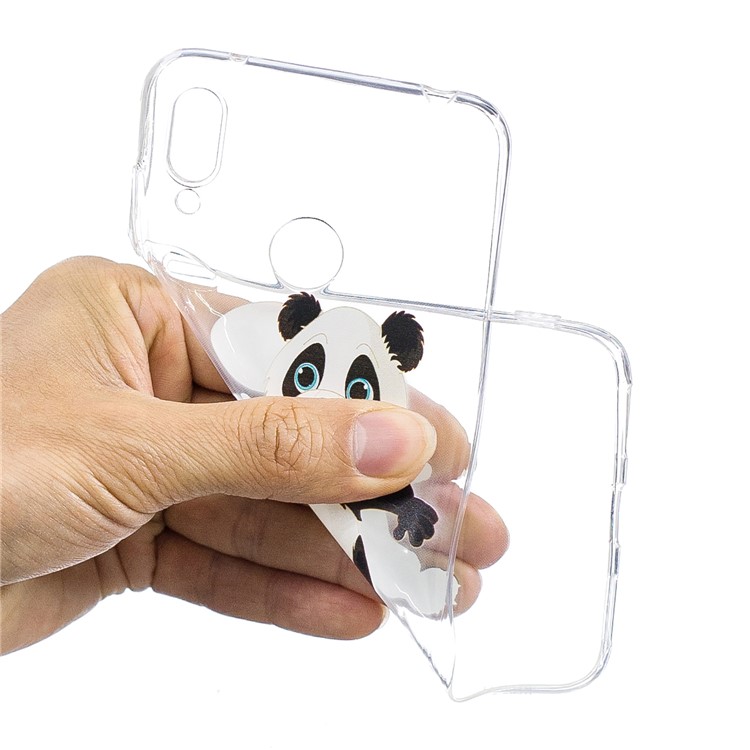 Pattern Printing TPU Case for Huawei Y7 (2019) - Panda Playing Football-5