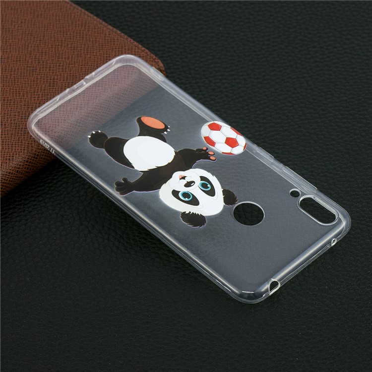 Pattern Printing TPU Case for Huawei Y7 (2019) - Panda Playing Football-7