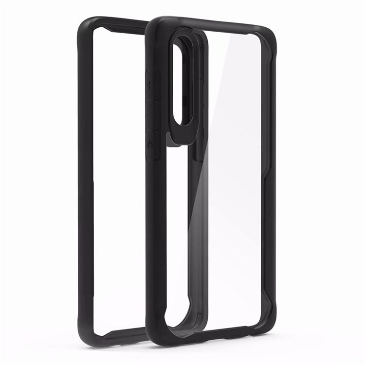 Shock Absorption PC + TPU Hybrid Cell Phone Case for Huawei P30 - Black-1