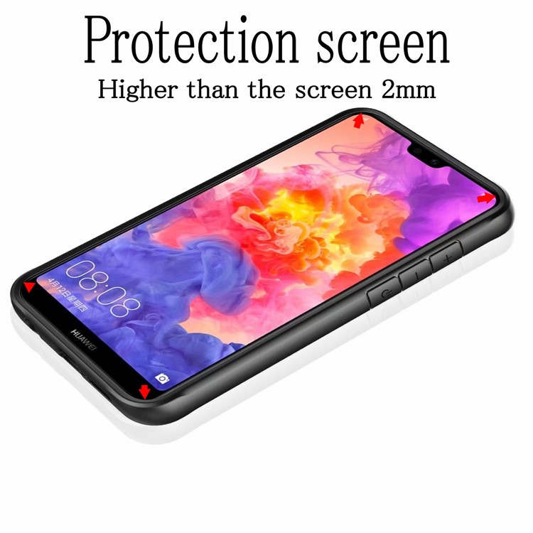 Shock Absorption PC + TPU Hybrid Cell Phone Case for Huawei P30 - Black-5